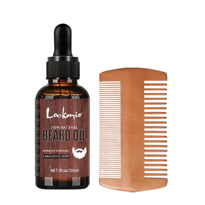 30ml Sandalwood Scent Beard Oil and Comb