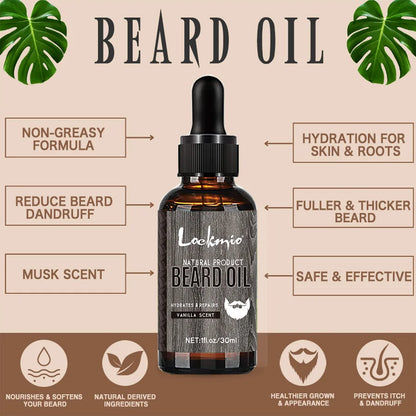 Vanilla Scent Beard Oil and Comb